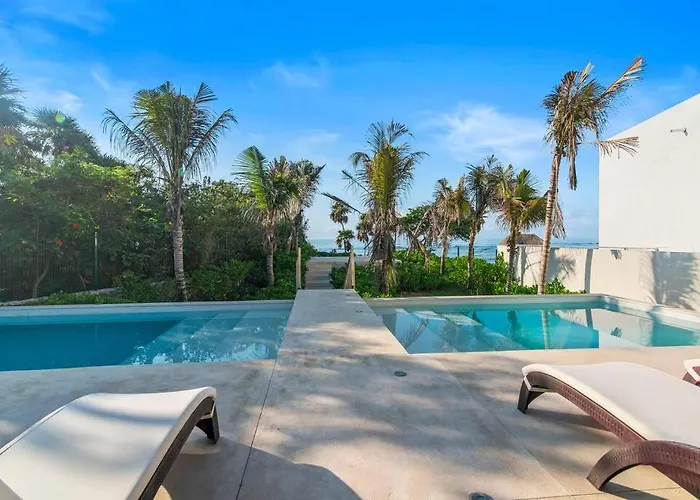 Oceanfront Paradise In Sea View Access Apartamento Akumal