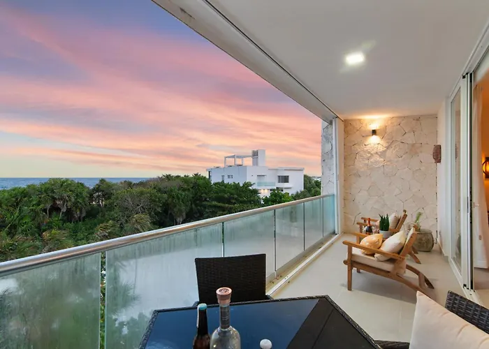 Apartamento Oceanfront Paradise In Sea View Access Akumal