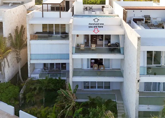 Oceanfront Paradise In Sea View Access Apartamento Akumal